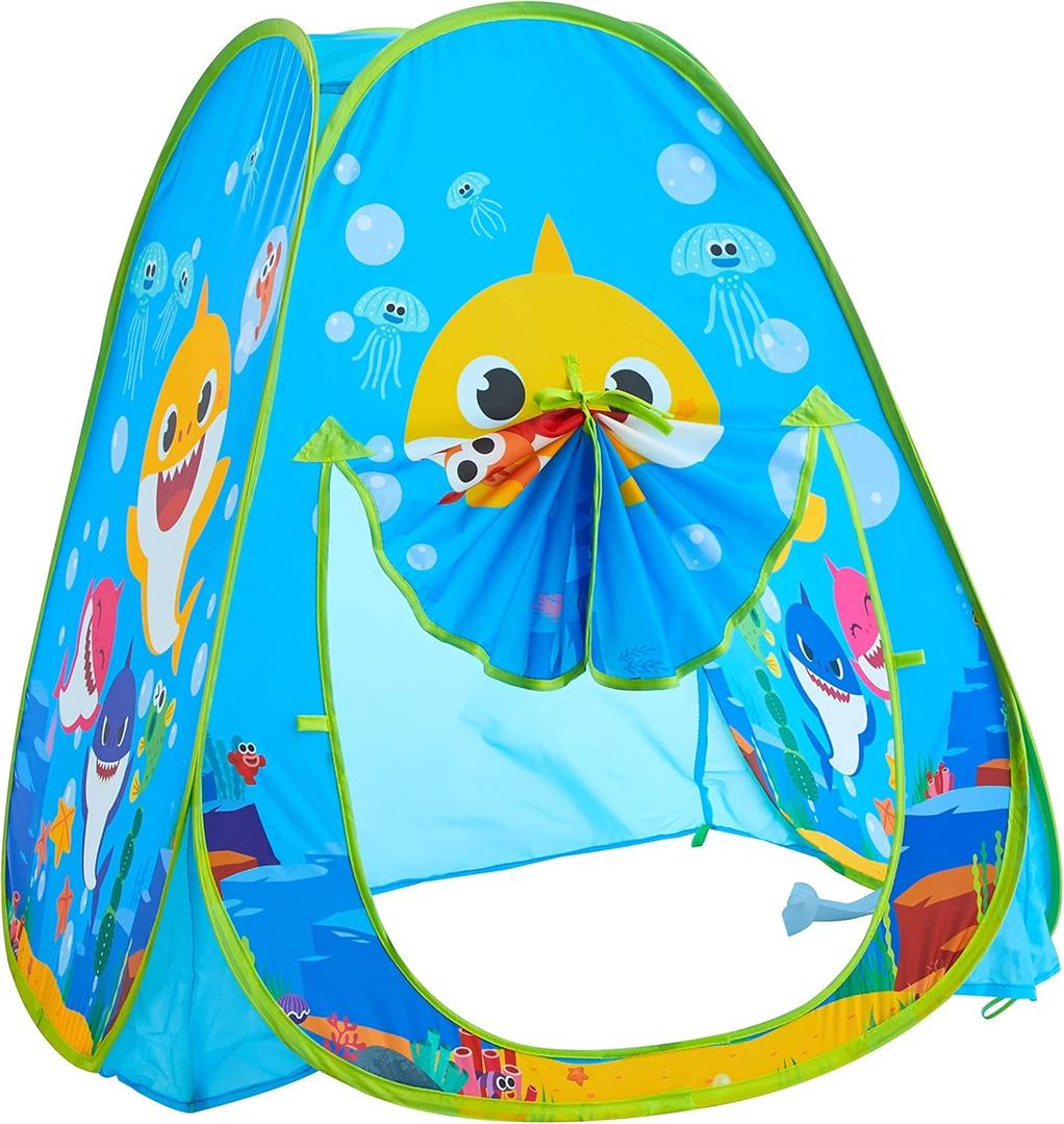 Baby Shark Collapsible Pop-Up Play Tent for Kids,28"x28"x30" Indoor/Outdoor Fun