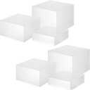 Tuanse 6 Pcs Buffet Risers, Food Risers for Buffet Table, Display Stand for Catering Dessert Collectibles Jewelry Figures Show, 5 Sided Acrylic Cube Display Organizer Acrylic Cube Boxes(Frosted Clear)