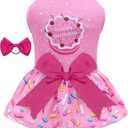 CuteBone Dog Mesh Dress Puppy Sundress Pet Outfit Summer Fashion for Small Dogs Girl Cat Clothes BF37XS-D M