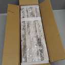 Upsimples Floating Shelves for Wall, Wall Shelves for Decor Storage Set of 6, Wall Mounted Wood Shelf for Bedroom, Living Room, Bathroom, Kitchen, Picture Ledge Shelf, Rustic White (15.7in)