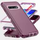 AYMECL for S10 Case,Galaxy S10 Case,[Military Grade] 3 in 1 Full Body Shockproof Dust/Drop Proof Heavy Duty Protection Cover,for Samsung Galaxy S10 6.1 Inch,Pink+Wine Red