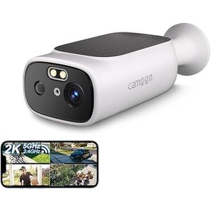 5G Security Camera Outdoor Wireless WiFi, 5G Solar Security Camera for Home Security, AI Motion Detection, Color Night Vision, SD Card/Cloud Storage, Waterproof, Compatible with Alexa/Google Home