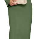 Wenrine Womens Fall Off The Shoulder Bodycon Sweater Dress 2025 Formal Long Sleeve Elegant Cocktail Party Maxi Dresses (Medium, Army Green)