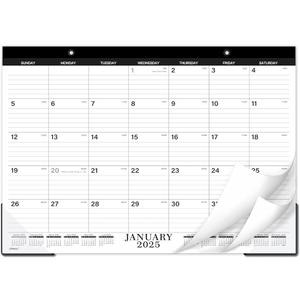 Large Desk Calendar 2025 – Jan 2025 – Dec 2025, 12 Monthly Desk Calendar, 2025 Desk Calendar, 22'' x 17'', 2025 Desk/Wall Calendar with Desk Pad, To-do Lists, Ruled Blocks, Corner Protectors, Lay Flat