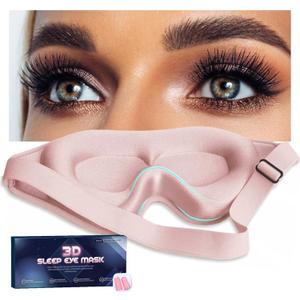 Sleep Mask for Women Eyelash Extension, Eye Mask for Lash Extensions No Pressure 3D Contoured Lash Extension Sleep Mask, Block Out Light Sleep Protector Eye Shade Cover for Travel Yoga Nap