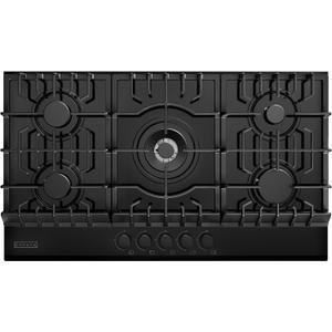 Empava 36 Inch Built-in Gas Cooktop with 5 Sealed SABAF Burners, Black Tempered Glass Surface, LPG/NG Convertible, Flame Failure Protection, Dishwasher Safe Grates, 35.43 inches x 20.67 inches