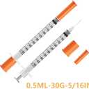 50 Pack - 1/2 ml 30G 5/16 inch(8mm) Sample Dispensing Tool for Industrial research, Science Lab, Plant Cultivation Supplies