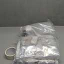 Preboun 3 Sets Magnetic Dust Barrier Zipper Door Kit 4' x 7.5' Construction Plastic Dust Barriers Plastic Door Curtain for Construction Self Closing Curtain for Doorways Room (White)