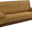 Blazing Needles Microsuede Full-Size 9-inch Futon Cover Set with Pillows, Mojito Lime