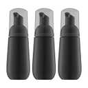 Owlyee 2oz Foam Bottle, Empty Travel Foaming Pump Dispenser for Hand Soap, Lash Cleanser, Shampoo (3PCS, Black)