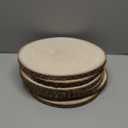 Wood Slices for Centerpieces, Wood Rounds Cookies for Crafts, Rustic Wood Circles & Slabs, Wooden Discs for Tables Decor-for Art Projects and Rustic Weddings (4pcs 6.5-6.99 inch)