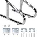 Extreme Max 5001.5763 Deluxe Chrome Motorcycle Wheel Chock - 5.5" Wide