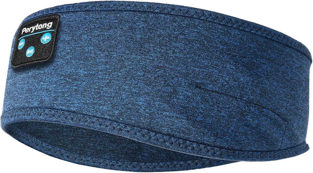 Perytong Sleep Headphones, Headband Headphones 10Hrs Bluetooth Headband with Soft Cozy Earbuds Comfortable Sleeping Headphones for Side Sleepers, Sleep & Lounge Gift Idea for Women Men