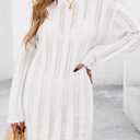 PRETTYGARDEN Women's Swimsuit Cover Up 2025 Summer Bathing Suit Swimwear Crochet Knit Dress Fashion Beach Vacation Clothes (White,Small) (White, S)