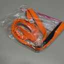 DF Co. Bungee Dog Leash | Strain Free & Shock Resistant for Control | Neoprene Padded Handle, Heavy-Duty Carabiner Clip, and D-Ring | Hi-Vis Orange, Size Regular