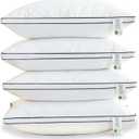 BEDTOVA White pillow, 28" x 16" 100% Polyester 4 pieces