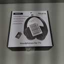 WallarGe Wireless Headphones for TV Watching, Comfortable for Seniors with Bluetooth 5.3, Easy Setup Headphones with USB Transmitter, 25 Hours Play and No Audio Delay