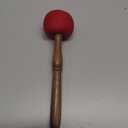 Drum Mallet Wool Felted Drum Stick - 9 Inches Wool Mallet for Gongs & Large Singing Bowls by Himalayan Bazaar (Red)