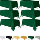Fitable 6 Pack Hunter Green Rectangle Table Clothes - 70 x 120 Inch - Wrinkle and Stain Resistant Fabric Tablecloths, Washable Polyester Table Covers for Wedding Christmas Party Banquet Formal Events