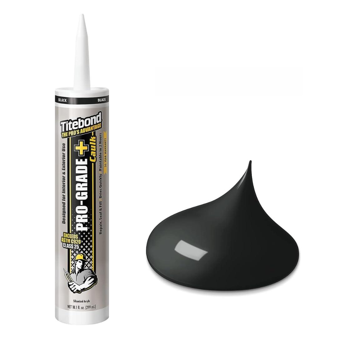 Titebond 10.1 Oz. Pro-Grade Plus Siliconized Acrylic Water-Based Caulk - Black