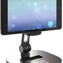 Tablet Stands and Holders Adjustable: Tablet Cell Phone Holder 360 Degree Swivel Angle Rotation for 4 to 11 inches Tab Phone iPad Samsung Galaxy Perfect POS Kitchen Bedside Office Table Reception
