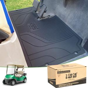 10L0L Golf Cart Floor Mat for EZGO RXV, 8mm Thick One-Piece Silica Gel Floor Liner, Non-Slip Easy to Clean, Fits All Gas and Electric EZGO RXV Golf Cart Models