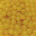 200PCS Glass Beads 8mm Glass Beads for Bracelets Necklaces Jewelry Making DIY Crafts (Pure Yellow)