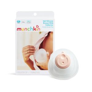 Munchkin Breast Milk Collector Cups with Storage Plug, Food Grade Silicone, BPA Free, 1.5 Ounces - Discreet & Comfortable, Leak Free, Breastfeeding Essential for Postpartum Moms, 1 Pack