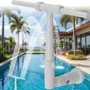 Pool Fountain for Above and In-Ground Pools, Dual Spray Waterfall Sprinkler Fountain, Above Ground Pool Accessories, Adjustable Waterfall Cooling and Relaxation