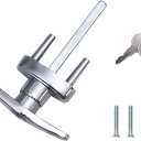 Garage Doors T Handle Lock with 2 Keys and 2 Set mounting Bolts Replacement for Garage Door Locking T Handle Fits 1-3/8" Through 2" Thick Doors(Random Keyed)