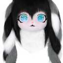 Fursuit Headgear Cosplay Furry Wearable Cute Mask Halloween Masquerade Adult Costumes Props (Black White)