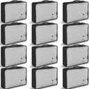 Tudomro 12 Pcs Large Packing Cubes Luggage Organizers for Suitcase Mesh Travel Organizer Bags Travel Packing Organizers for Traveling Camping Hiking (15.8 x 11.8 x 4.3 Inch, Black)