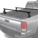 Adjustable 65.4Heavy Duty Truck Bed Rack Cross Bars2PCS for Mid-Size Trucks with Soft Roll-Up, Hard Rolling,Tri-Fold, Retract Hard Tonneau Covers|Aluminum Cross Bars|Fits Kayak Racks, Bike Racks