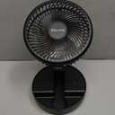 Belife X8 Portable Fan, 7200mAh Battery Powered Rechargeable, Oscillating USB Desk Floor Fan with Remote, Foldable Telescopic Fan for Home Bedroom Sleeping Office Camping Travel, 7.7" (Black)