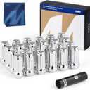 Orion Motor Tech M14x1.5 Spline Lug Nuts with Cone Seat, Chrome Plated Wheel Lug Nuts Compatible with Chevrolet Silverado Suburban 1500 Ford Expedition F-150 Ram 1500& More, Set of 24