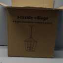 4 Light Chandelier, Industrial Ceiling Light Black Lantern Light Fixtures with Farmhouse Metal Cage Adjustable Height Rustic Geometric Hanging Light E12 Base for Kitchen Island, Entryway, Indoor