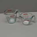 Pyrex 2 Piece Glass Measuring Cup Set, Includes 1-Cup, and 2-Cup Tempered Glass Liquid Measuring Cups, Dishwasher, Freezer, Microwave, and Preheated Oven Safe, Essential Kitchen Tools