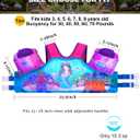 AEOCOO Puddle Float Jumper 20-30-50-60-70 Pounds, Toddler Swim Vest for 1-3-5-6-9 Years Old, Pool Floats with Swimming Arm Floaties Swim Jacket & Water Wings for Kids Swimmies, Boys, Girls, Nios, Large