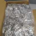 Chumia 100 Pack Soft Closing Cabinet Hinges for Kitchen 1/2 Inch Partial Overlay Kitchen Cabinet Door Hinges 105 Degree Concealed with Mounting Screws for Frameless Face Frame Door