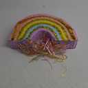 BLUE PANDA Rainbow Pull String Pinata for Pastel Birthday Decorations, Gender Reveal Party Supplies, and Birthday Party (Small, 16.5 x 10 x 3 In)