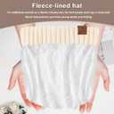 Beanies Hat for Women & Men,Warm Soft Knitted Beanie Unisex Cuffed Hat for Winter Fleece Lined Hats Snow Cap (White)