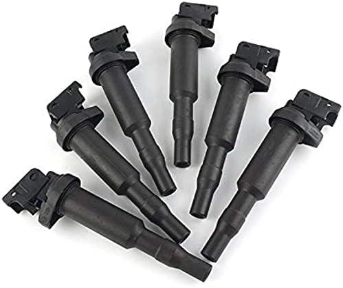 Ignition Coil Pack Set of 6 - Replacement for Bosch 0221504470,12138616153,12138657273,12137594937,12137562744 - Compatible with BMW 325i,335i,328i,525i,530i,330i,650i,X3,X5,M3 and More
