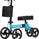 ELENKER Steerable Knee Walker Deluxe Medical Scooter for Foot Injuries Compact Crutches Alternative Sky Blue