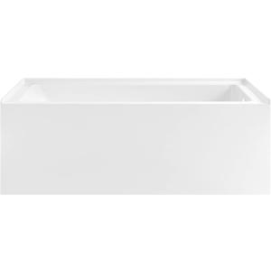 Voltaire 60" x 32" Right-Hand Drain Alcove Bathtub with Apron, Color: Glossy White