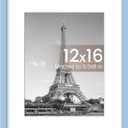 Upsimples 12x16 Picture Frame, Display Pictures 8.5x11 with Mat or 12 x 16 Without, Wall Hanging Poster Frames, Blue, 1 Pack