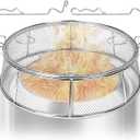 Fire Pit Shield and Cooking Grate for Solo Stove Yukon 27",304 Stainless Steel Spark Screen with Stand & 2 Guide Sticks,Outdoor Fire Pit Accessories