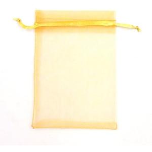ATCG 50pcs 8x12 Inches Large Drawstring Organza Bags Decoration Festival Wedding Party Favor Makeup Pouches (Gold)