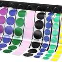 Adjustable Label Dispenser Acrylic Sticker Roll Dispenser Label Roll Holder Multi Use Sticker Holder Organizer Stand for School Gifts and Home Office Desktop(9 Disks)