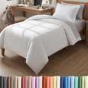 Duvet Cover Twin/Twin XL Size Set - Extra Soft Twin/Twin XL Duvet Cover 68" x 90" with 1 Pillow Sham - Hotel Luxury, Easy Care, Fade Free w/ Zipper Closures & Ties - Comfy, Cozy & Breathable (White)