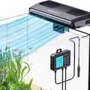 Aquarium Chiller Fan,Fish Tank Cooler with Temperature Control,Minimum Setting 59,Auto Start/Stop,Refrigeration Effect 3-7,3-Speed Modes,for Axolotl Seawater Freshwater Coral Grass Tank (Black)
